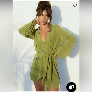 Party Time Mini Dress Green